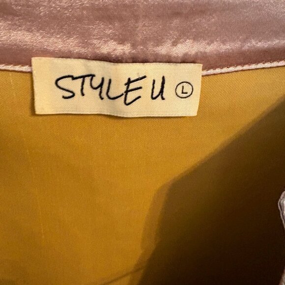 Gold Pleather Tiered Dress - Picture 3 of 3